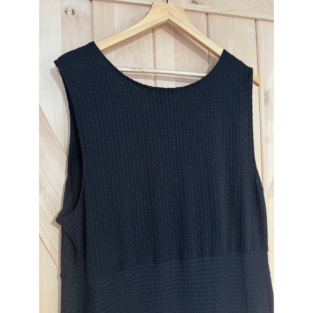Habitat | Sleeveless Black Waffle Jersey Tank Dress | Size XL - Picture 7 of 11